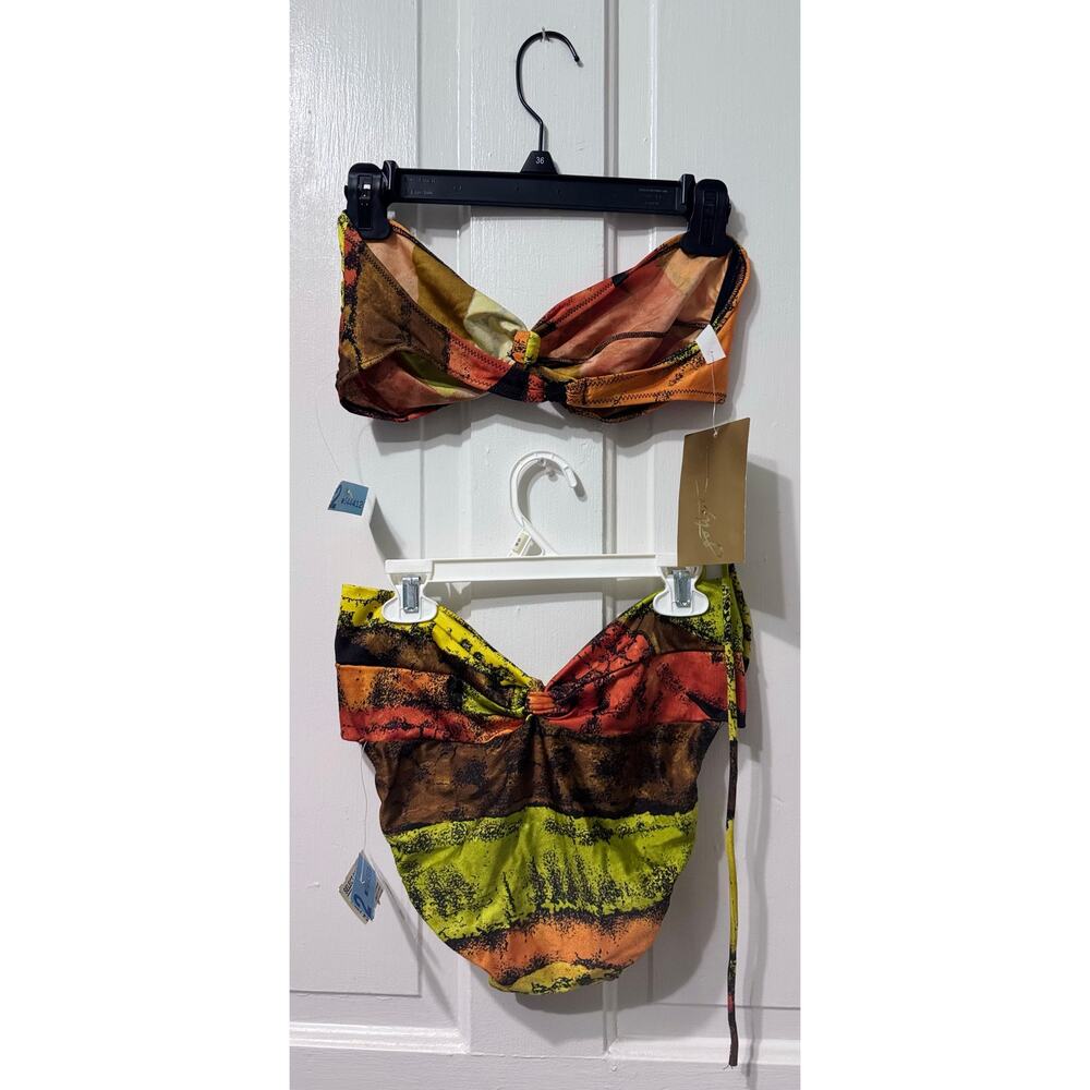 NWT Vintage 80’s Gottex Two Piece Bikini Swimsuit Set Size 12 - Picture 3 of 9